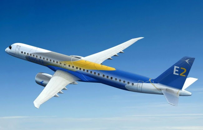 Azul encomendou 30 aviões Embraer 195-E2 ao custo de US$ 1,87 bilhão (Foto: Divulgação / Embraer)