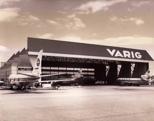 Centro de manutenção na Ilha do Governador-RJ, no Aeroporto Internacional do Galeão, um dos maiores da América Latina (Arquivo/Varig)